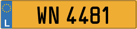Trailer License Plate